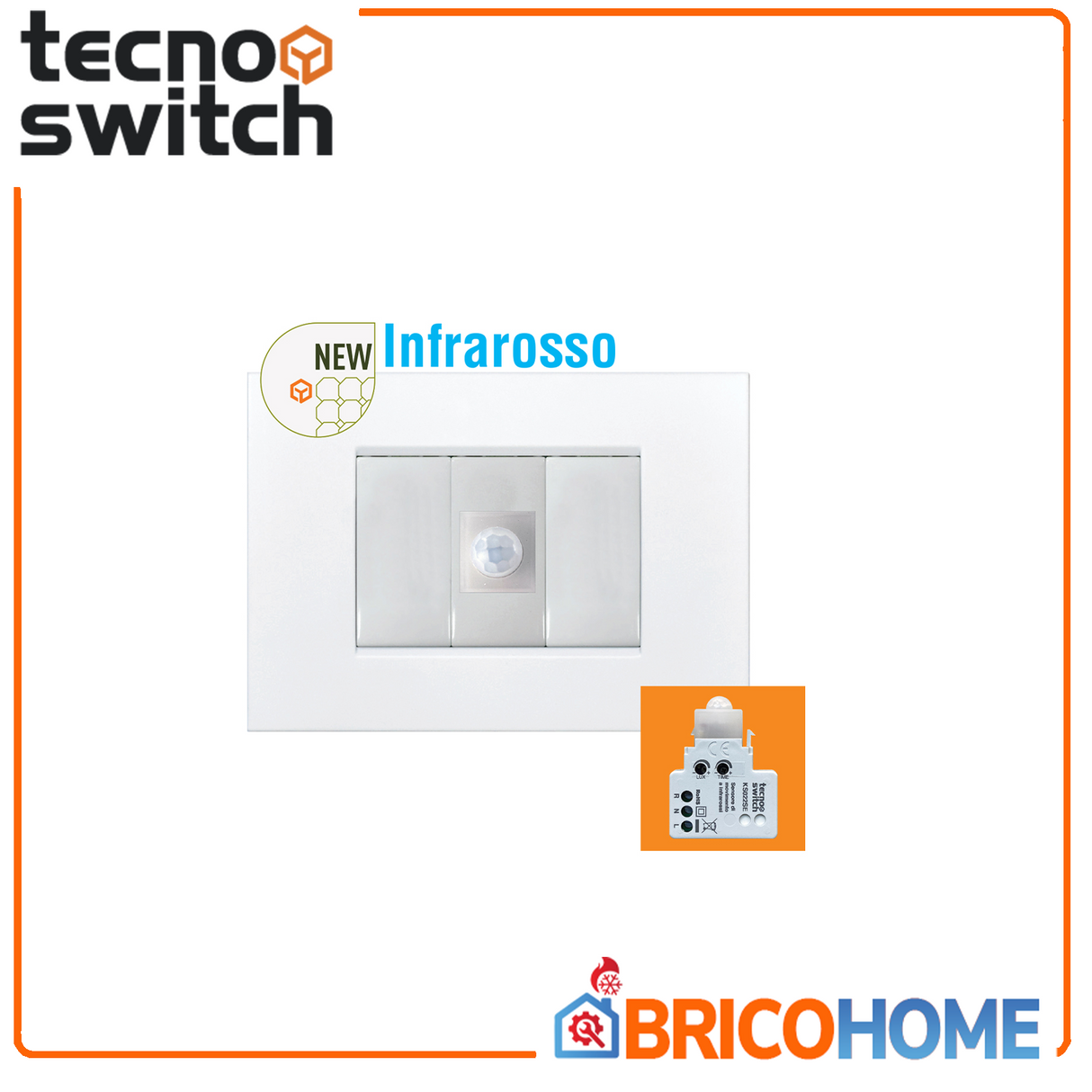 Tecno Switch Sensore di movimento infrarossi a lente piatta per 503 – KS321SE