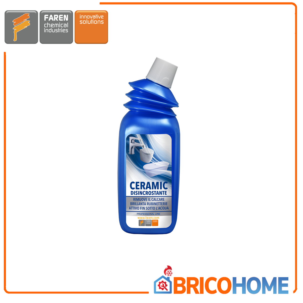 Reiniger Entkalker Klarspüler für Keramik und Wasserhähne 750 ml CERAMIC FAREN