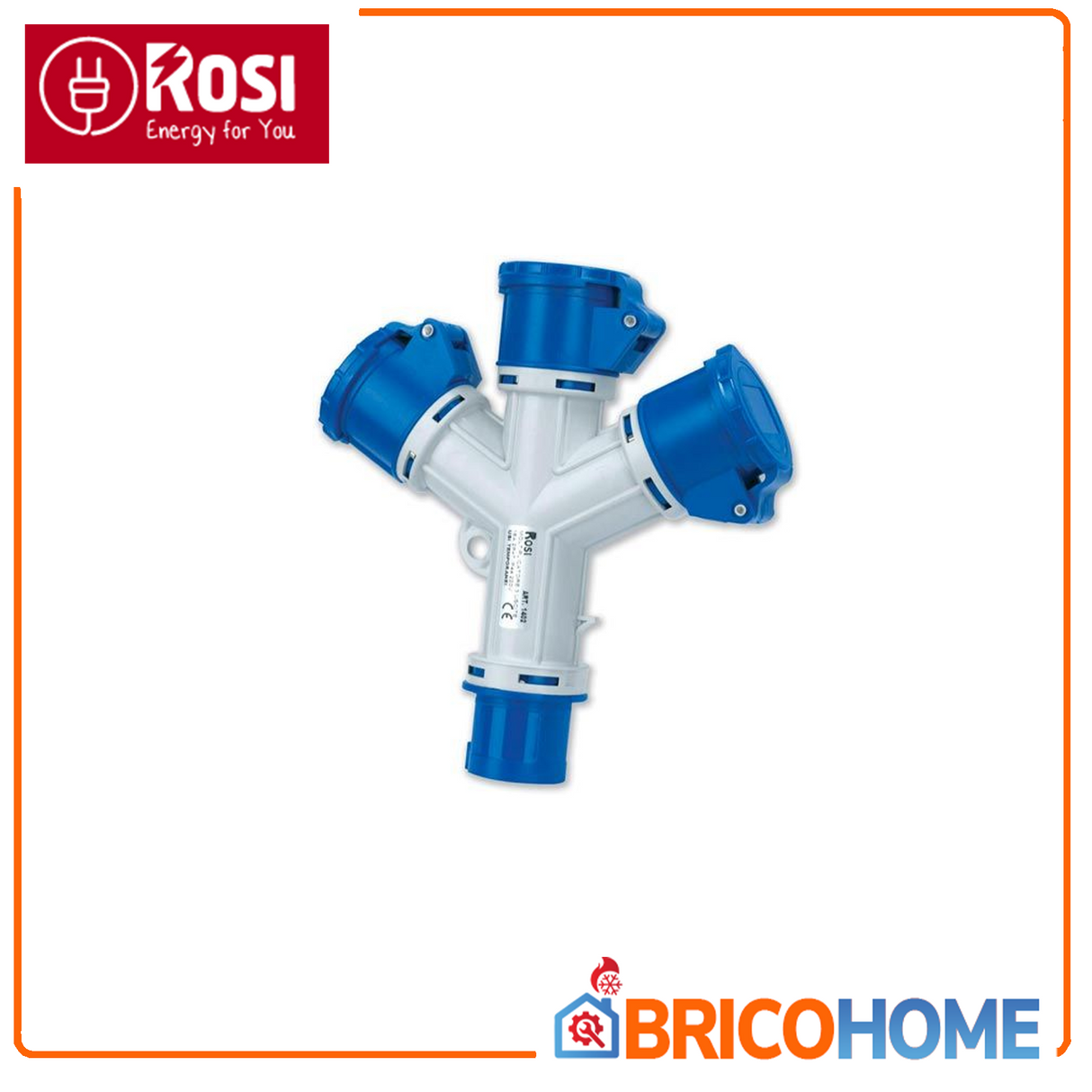 Adattatore moltiplicatore industriale a 3 uscite IP44 16A 2P+T 220V