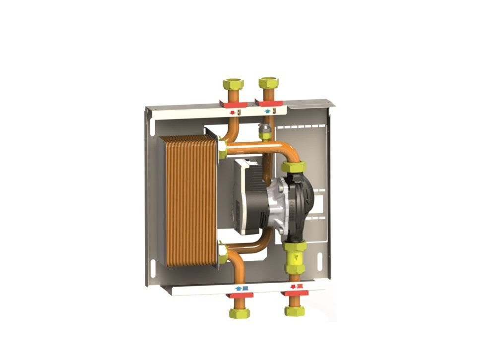 Superkompaktes Heizkessel-/Wärmeprodukt-Schnittstellenmodul 35/40 kW komplett mit Abdeckkasten - MX115/ 1 MINI - 115013