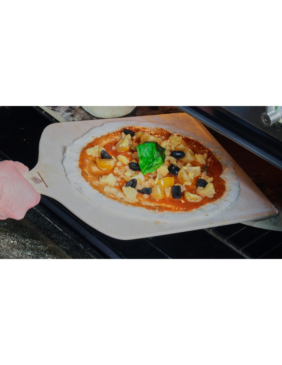 Pizzaschaufel aus Birkenholz, Maße 41x33 cm, Dicke 0,6 mm