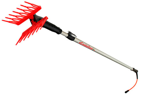 Abbacchiatore Raccogli Olive elettrico OLIVANCE EP con asta telescopica da 2m a 3m completa di cavi per batteria