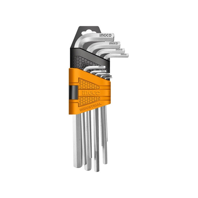 Set of 9 short hexagonal keys - INGCO
