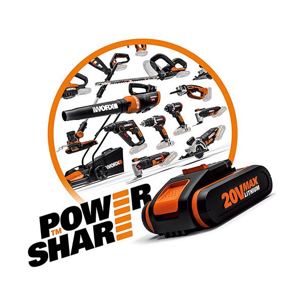 WORX Soffiatore A Batteria 20V 4Ah WG543E