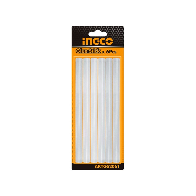 Hot melt glue stick 6pcs 11,2mm X 20cm INGCO