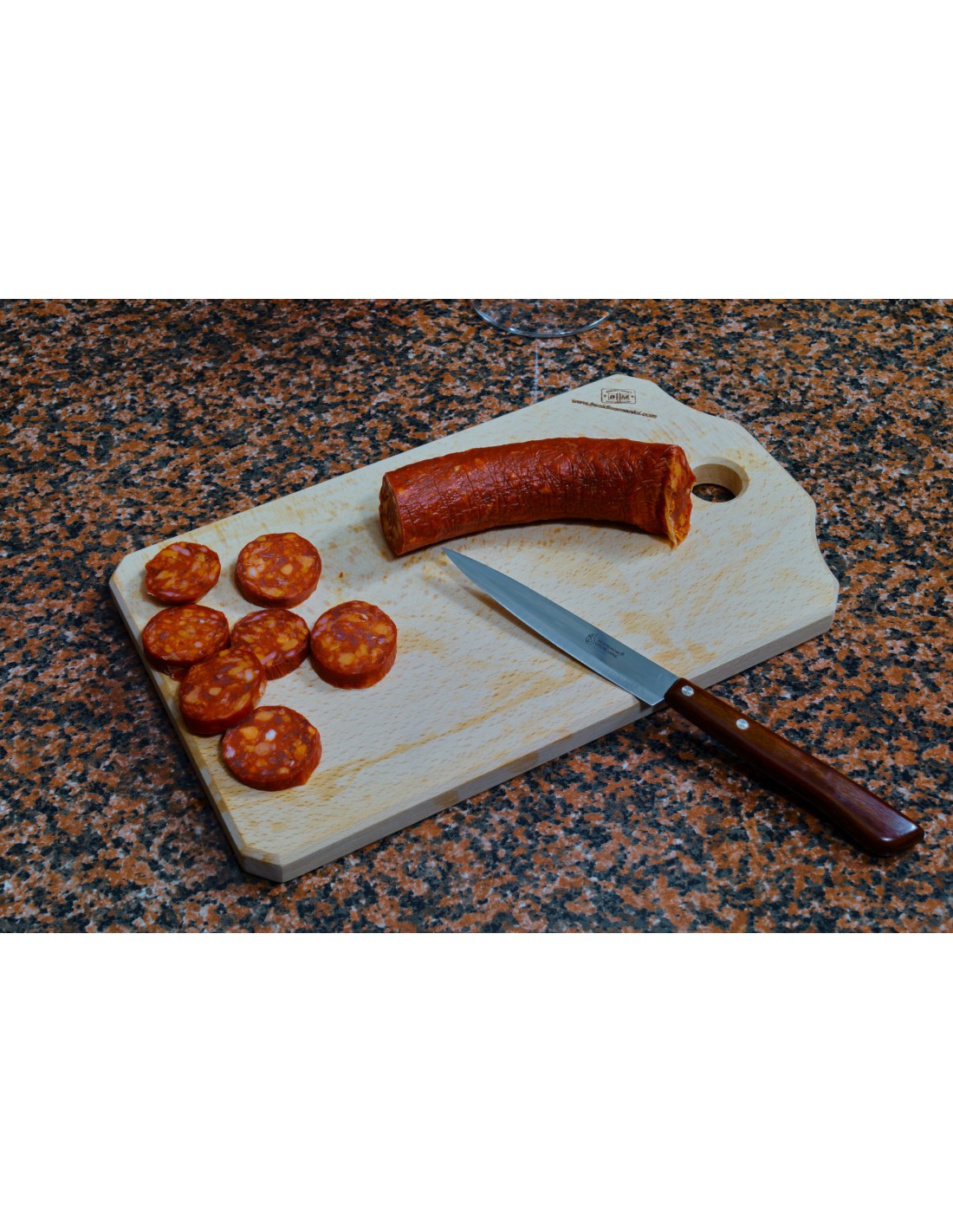 Besiadiae Manici - Tagliere in Legno di Faggio Massello A547 | 33x20x2 cm | Naturale | Preparazione e Presentazione