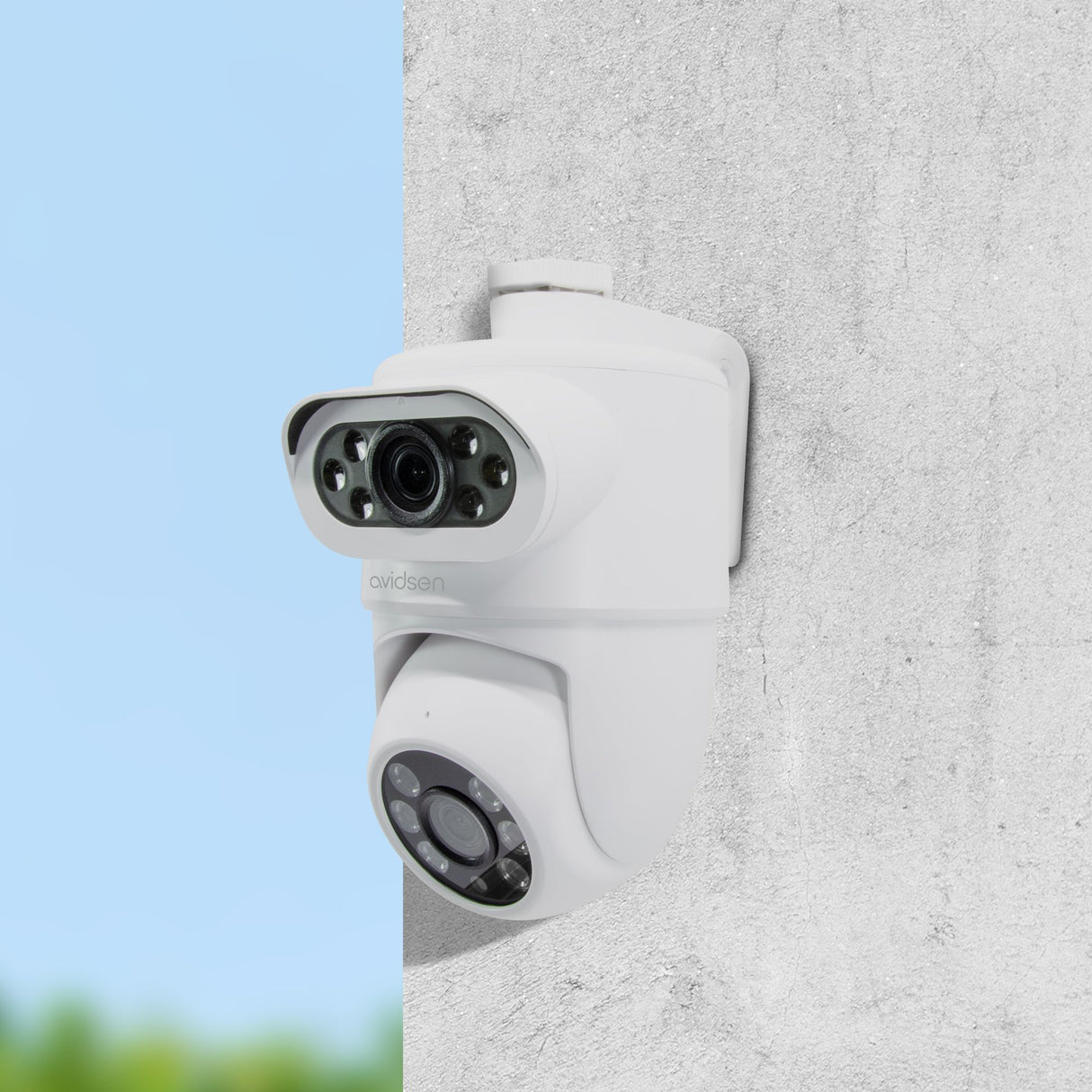Avidsen Telecamera IP motorizzata 2K per esterni con doppio obiettivo HomeCam Dual PTZ 127156