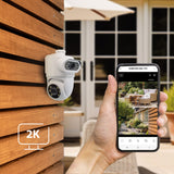 Avidsen Telecamera IP motorizzata 2K per esterni con doppio obiettivo HomeCam Dual PTZ 127156