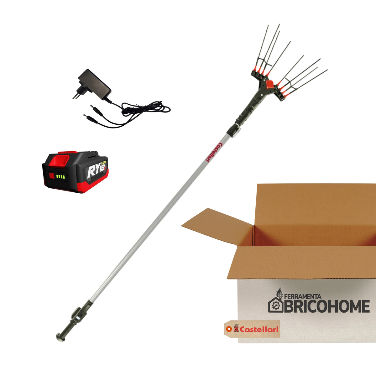 Kit Castellari Abbacchiatore 300W VERTIGO L 18 + Caricabatteria e Batteria 5,2Ah [BUNDLE]