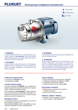 PEDROLLO PLURIJETm 4/100X 1,0 PS leise selbstansaugende Elektropumpe mit mehreren Laufrädern