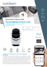 Telecamera IP Wi-fi motorizzata per interni 2,5K 360° HomeCam Indoor - Avidsen