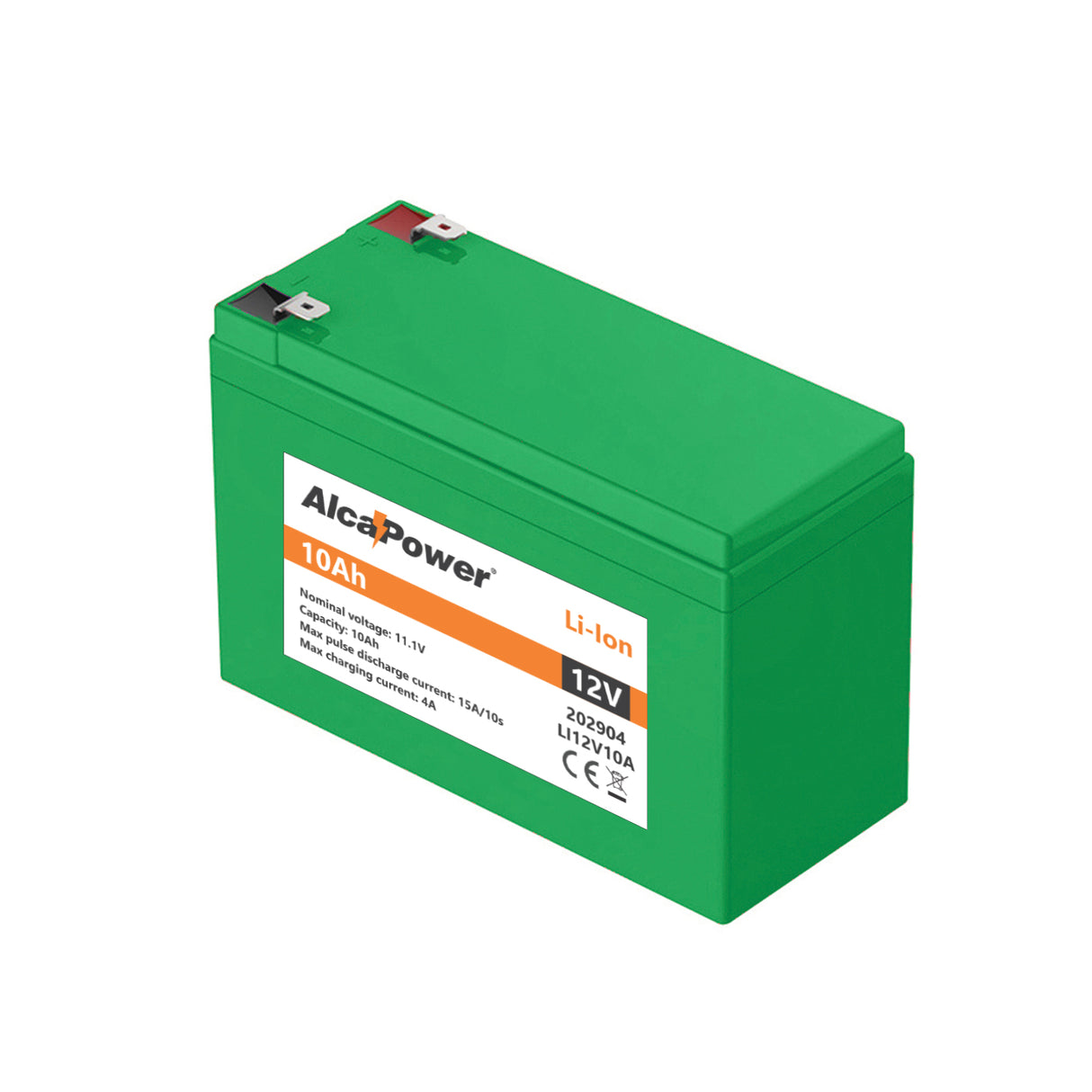 ALCAPOWER - Batteria Ermetica Li-ion 11.1V 10Ah 202904 | Polo Faston T2 | 150x95x66mm | Pompe a Spalla