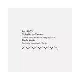 COLTELLERIE PAOLUCCI - Set 6 Coltelli da Tavola Lama Seghettata 11 cm GENIUS | Acciaio Inox | Made in Italy | Lavastoviglie | Manico Polipropilene