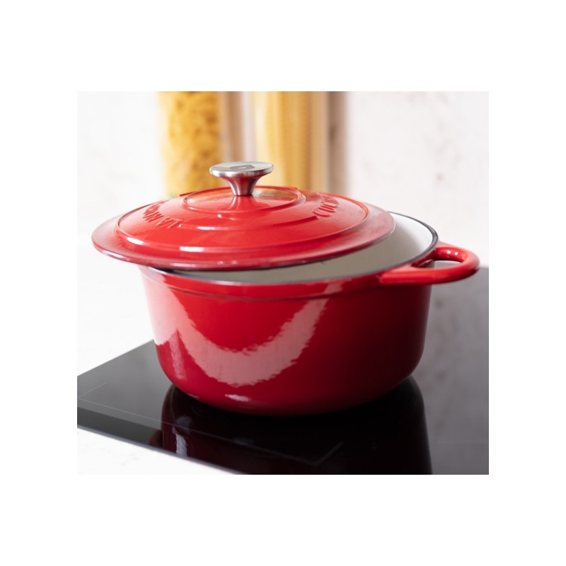 Casseruola Cocotte in ghisa ovale con coperchio 33cm 6 litri - Cucinotta La Nordica