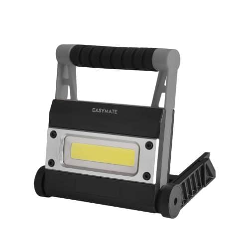 EasyMate 330305 faretto LED ricaricabile COB con funzione Power Bank e supporto regolabile
