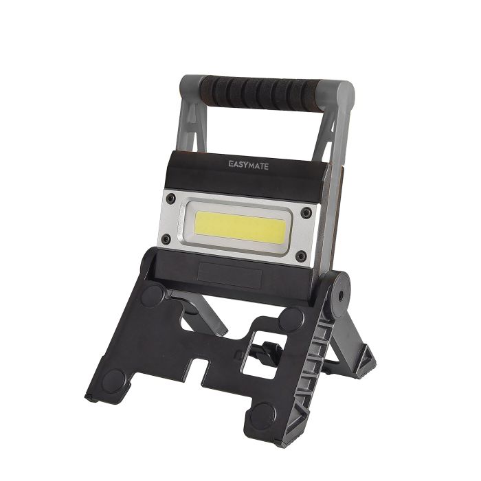 EASYMATE 330305 - Faretto LED Ricaricabile con Power Bank | COB | 500-1000 lm | Lampada da Lavoro