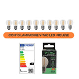 AlcaPower Outdoor String Lights with 10 Bulbs Included