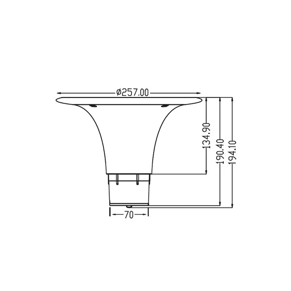 Lampione solare LED 15W 2200lm attacco palo 60mm - Marzia Poliplast