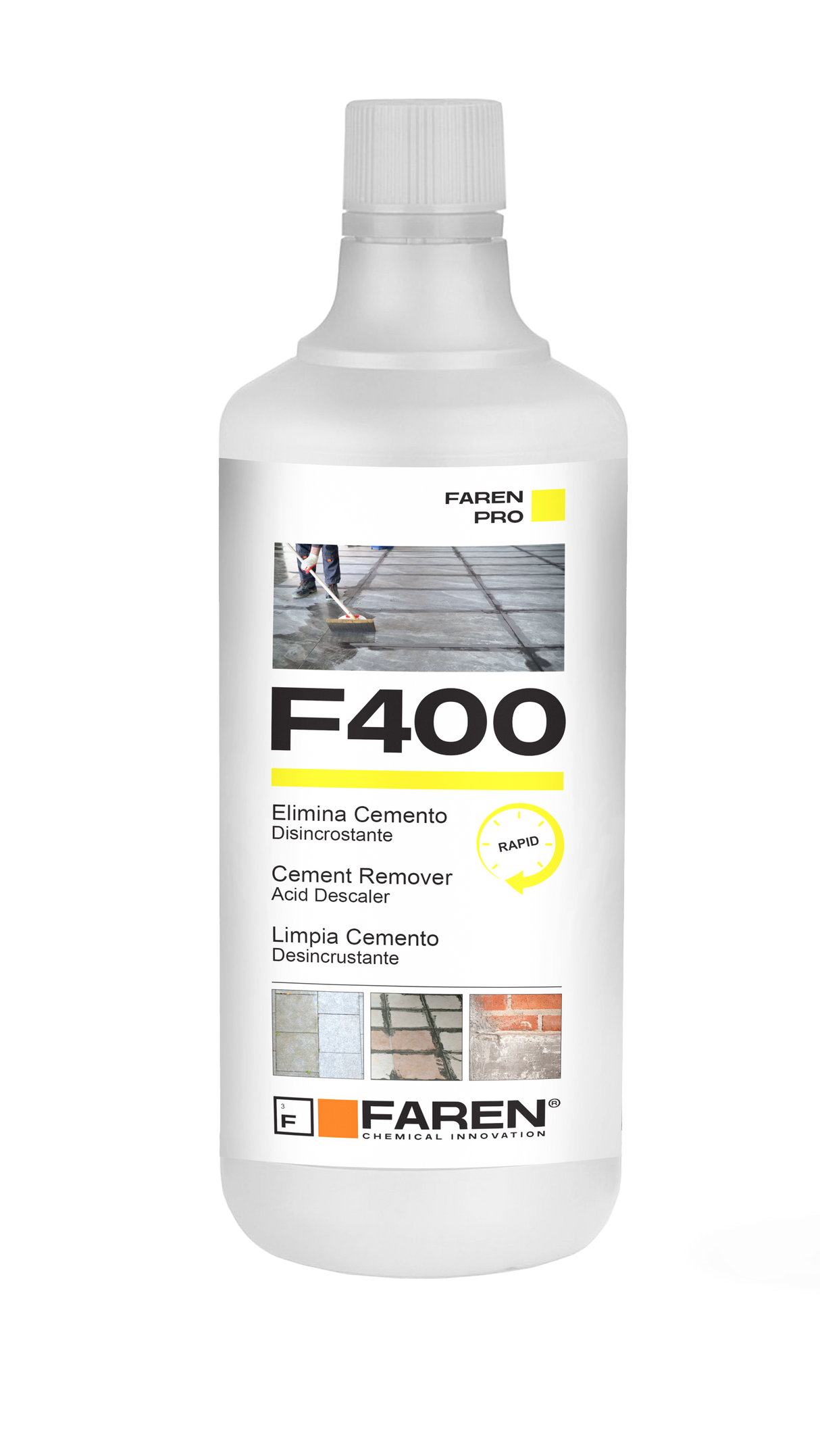 FAREN Disincrostante acido concentrato multifunzione per cemento F400