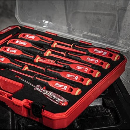 Giraviti isolati Milwaukee 1000V Tri-Lobe VDE Screwdriver - SET 12 pezzi