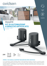 Kit automazione per cancelli a 2 battenti 24V a bracci articolati - Avidsen ORANE 114201