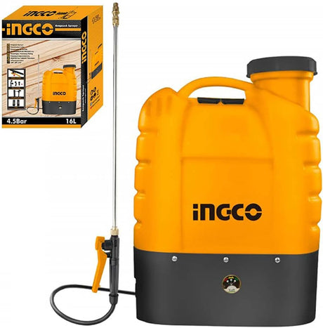 INGCO HSPP8166 pompa irroratrice a spalla 16L con lancia e confezione