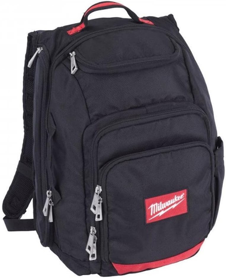 MILWAUKEE - Zaino Portautensili Contractor 4932464252 | Nylon Balistico 1680D | 18 Tasche | Tasca PC e Tablet