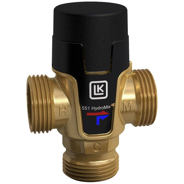 LK ARMATUR LK 551 HydroMix F valvola deviatrice termostatica in ottone con attacchi maschio G 1 pollice