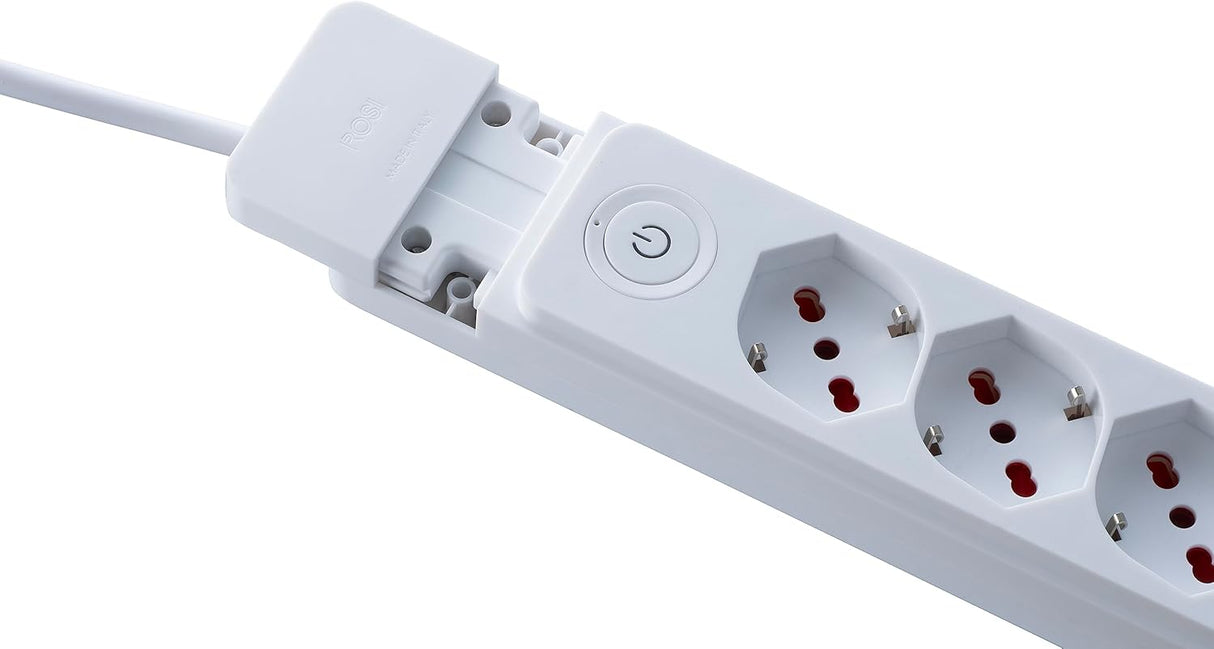 Multipresa con cavo 4 Bprese/Schuko 10/16A + 2 USB + interruttore - Emilia Specialist ROSI