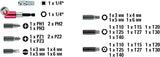 KWB 118490 set punte 32 pezzi scatola rossa portabit magnetico
