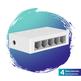 STRONG SW5000P – Switch Desktop Gigabit 5 Porte 10/100/1000 Mbps, Plug & Play, Plastica, Fanless