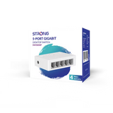 STRONG SW5000P – Switch Desktop Gigabit 5 Porte 10/100/1000 Mbps, Plug & Play, Plastica, Fanless
