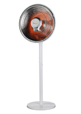VINCO 70184 stufa a parabola in carbonio 1000W su piantana bianca con griglia di protezione