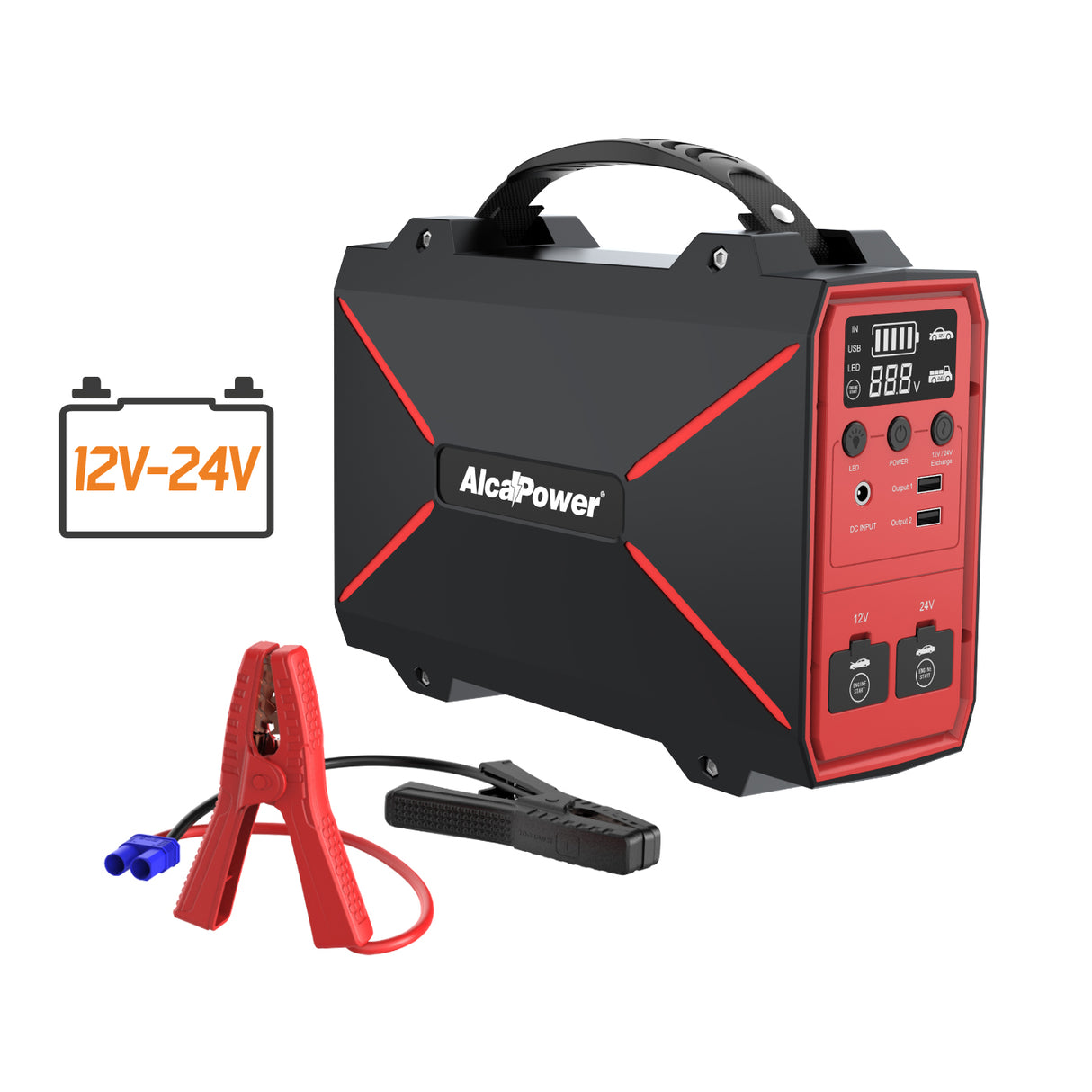 Alcapower - Avviatore d'Emergenza 12-24V 702892 | 4000A Spunto | PowerBank 42000mAh | Torcia LED | Li-Ion 155Wh