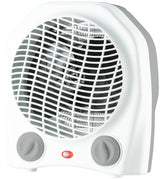 VINCO 70343 termoventilatore 2000W bianco e grigio con griglia frontale e comandi a manopola