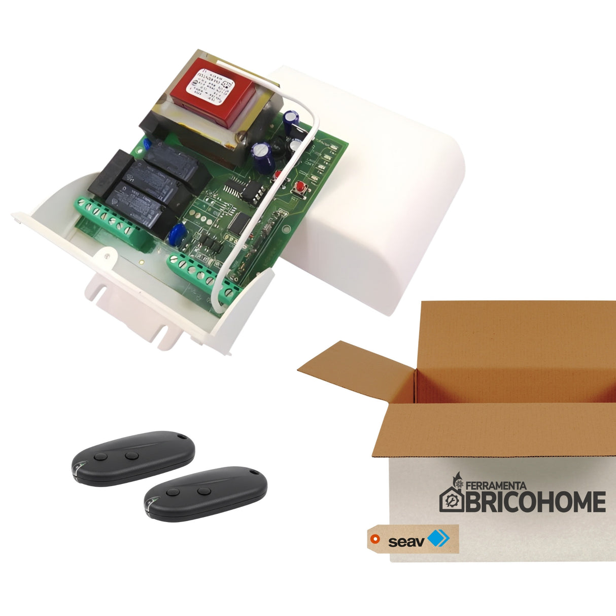 Kit SEAV Centrale Elettronica LRS 2035 con ricevente radio integrata + 2 Telecomandi