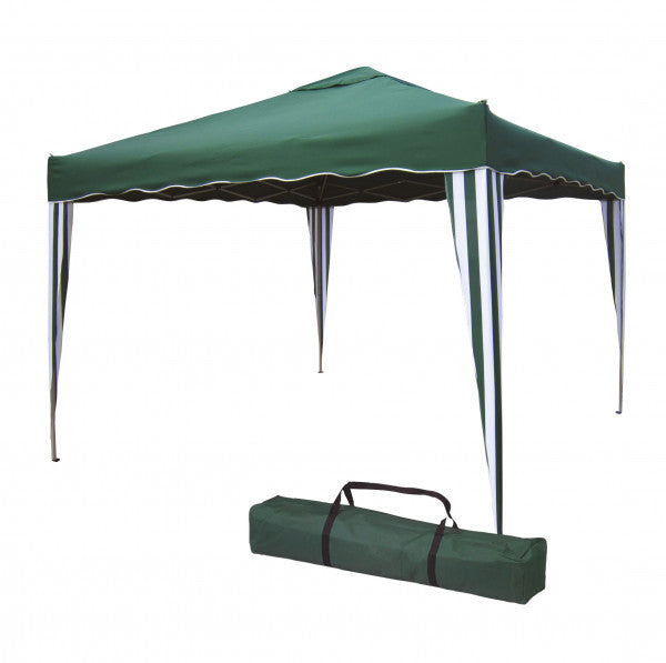 Gazebo Pieghevole 3x3m | Struttura Metallo 25x25mm | Poliestere 160g/m² | Borsa Trasporto