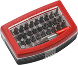 KWB 118490 set punte 32 pezzi custodia aperta vista dall alto