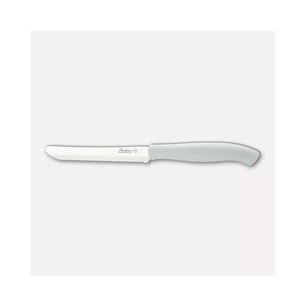 COLTELLERIE PAOLUCCI - Set 6 Coltelli da Tavola Lama Seghettata 11 cm GENIUS | Acciaio Inox | Made in Italy | Lavastoviglie | Manico Polipropilene