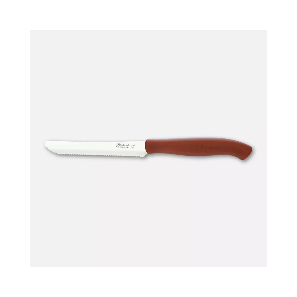 COLTELLERIE PAOLUCCI - Set 6 Coltelli da Tavola Lama Seghettata 11 cm GENIUS | Acciaio Inox | Made in Italy | Lavastoviglie | Manico Polipropilene