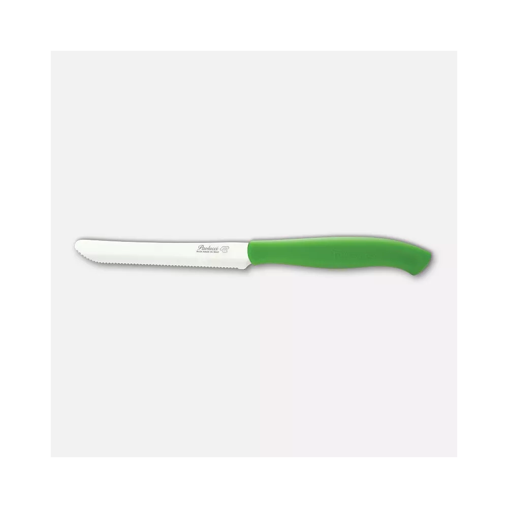 COLTELLERIE PAOLUCCI - Set 6 Coltelli da Tavola Lama Seghettata 11 cm GENIUS | Acciaio Inox | Made in Italy | Lavastoviglie | Manico Polipropilene