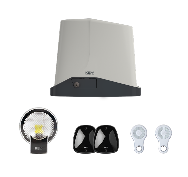 Key Automation Kit automazione per cancelli scorrevoli fino a 400 Kg 24V - 900KTUS4324ES