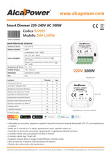 Dimmer Smart Wi-Fi da pulsante 220-240V AC 300W - Alcapower