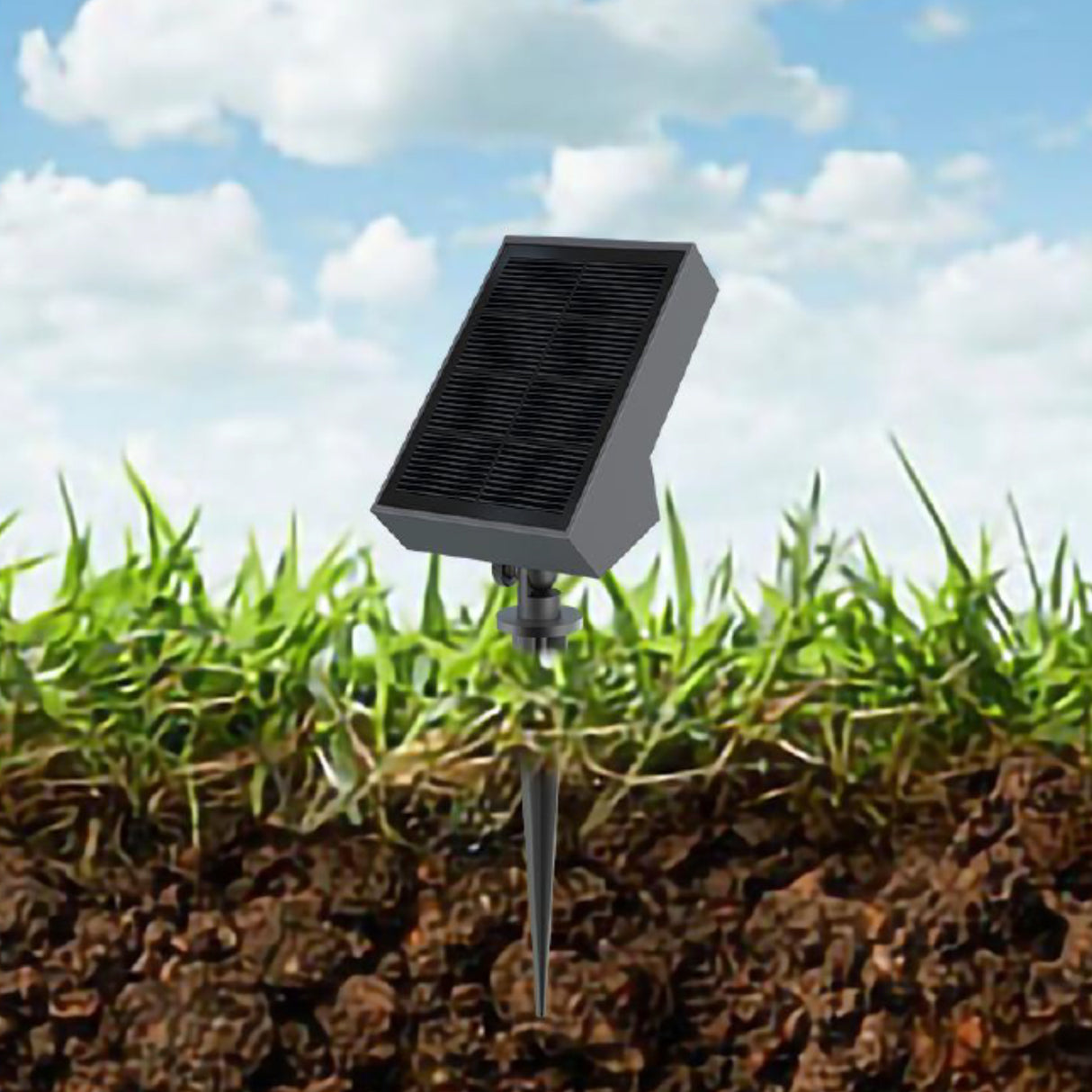 Alcapower Faretto LED Solare 500lm con Picchetto e Sensore Crepuscolare SWL13