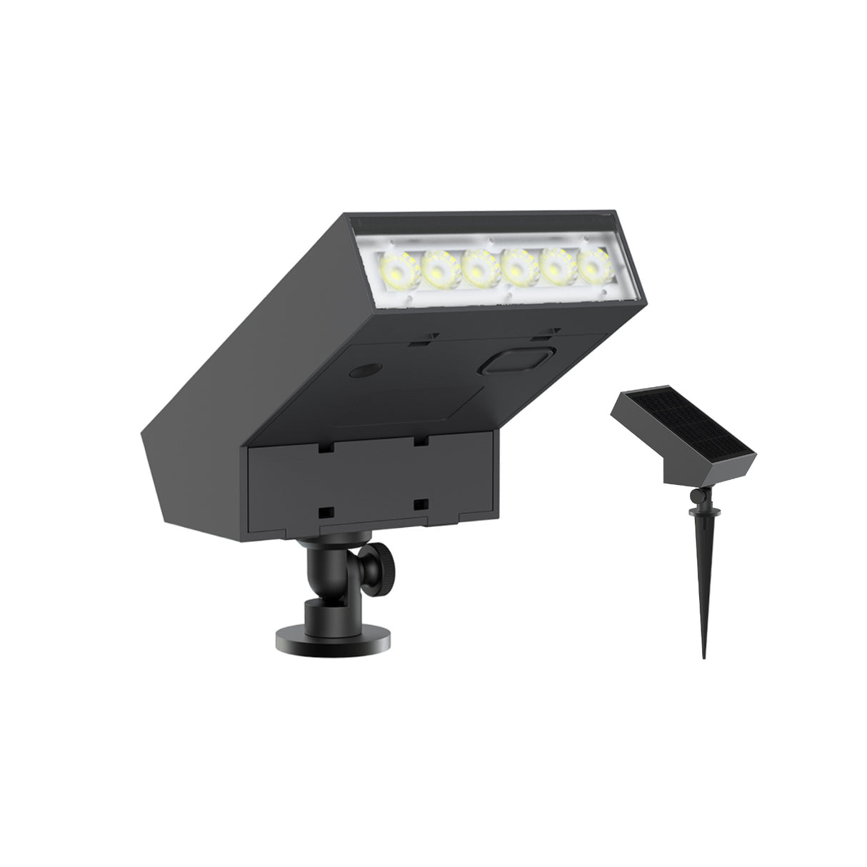Alcapower Faretto LED Solare 500lm con Picchetto e Sensore Crepuscolare SWL13