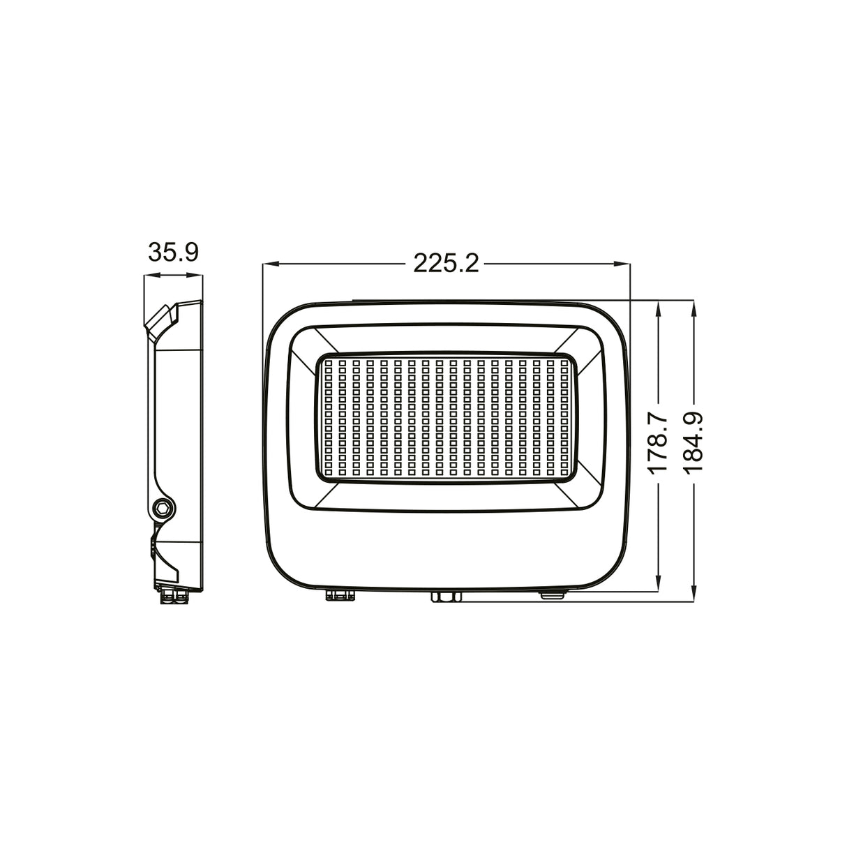 ALCAPOWER 930470 – Proiettore LED Nero 100W | CCT Selezionabile | IP66 | 230V