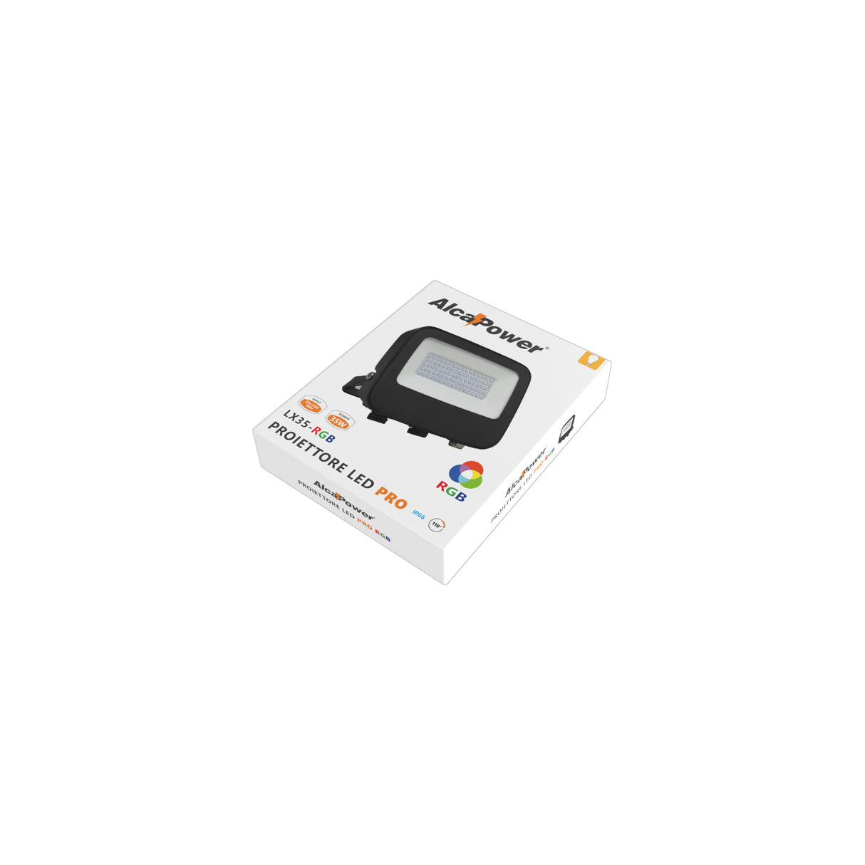 ALCAPOWER 930480 – Proiettore LED RGB 39W | Nero | IP66 | 230V