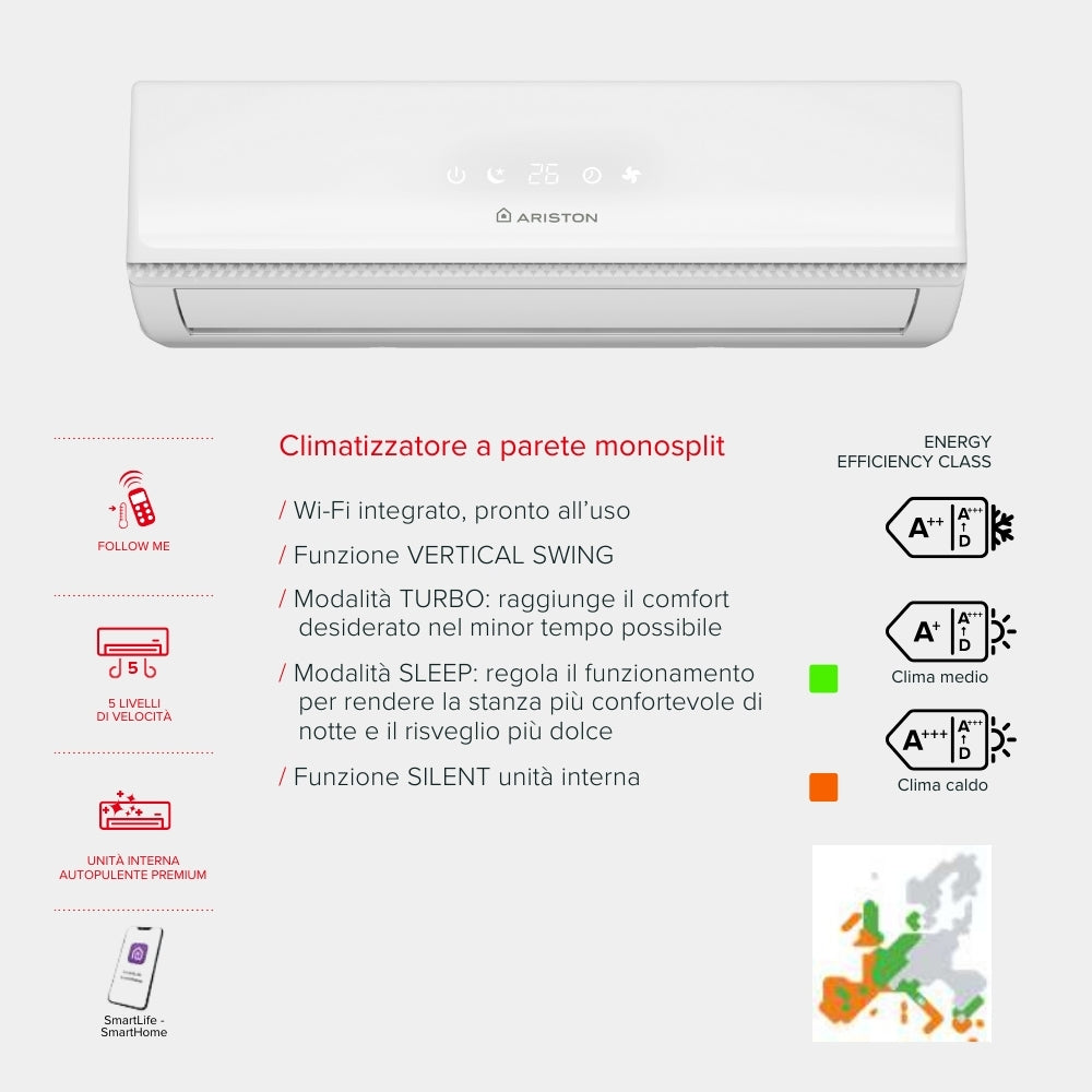 Ariston Condizionatore 12000BTU AERES NET 35 con unità esterna