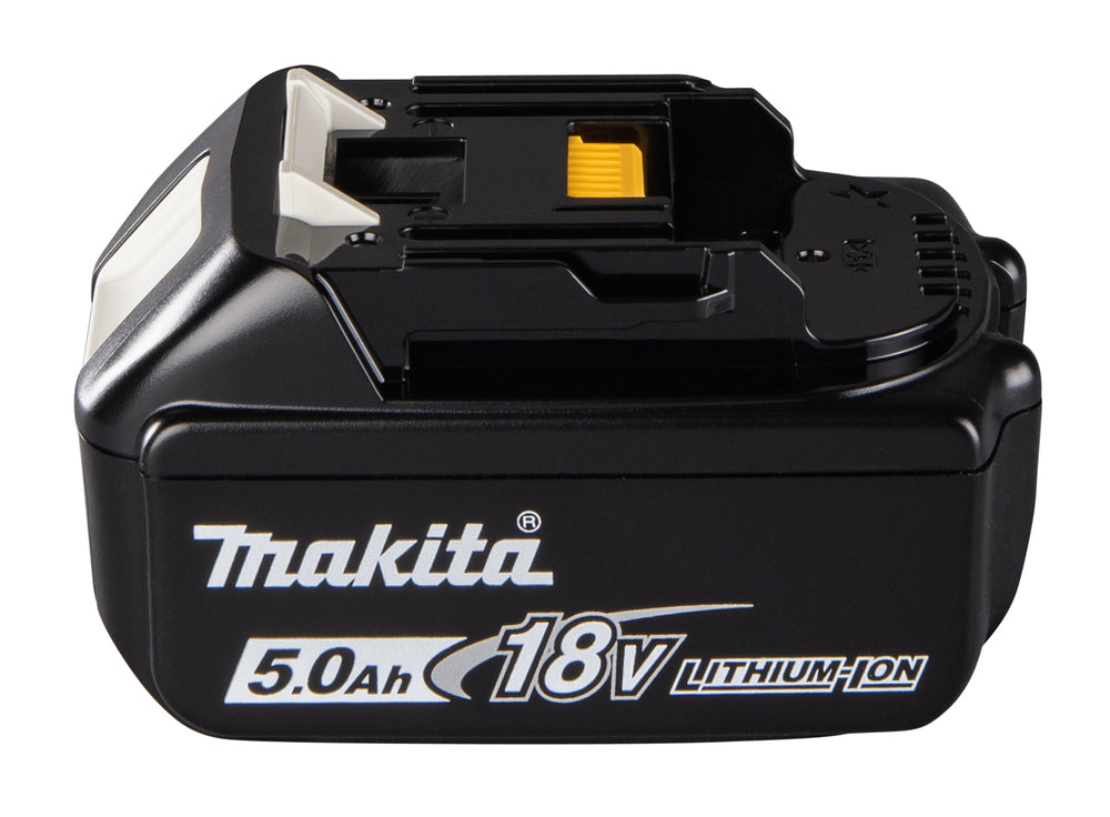 MAKITA BL1850B batteria LXT vista laterale e attacco