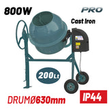BORMANN Pro - Betoniera Elettrica BMX2010 | 200L | 800W | Diametro 630mm | IP44 | Corona in Ghisa
